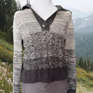Grey and black knitted sweater